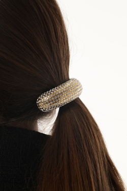 резинка со вставкой россыпь цирконов, золото