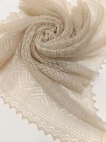 Оренбургский пуховый платок-паутинка А120-31 светло-бежевый