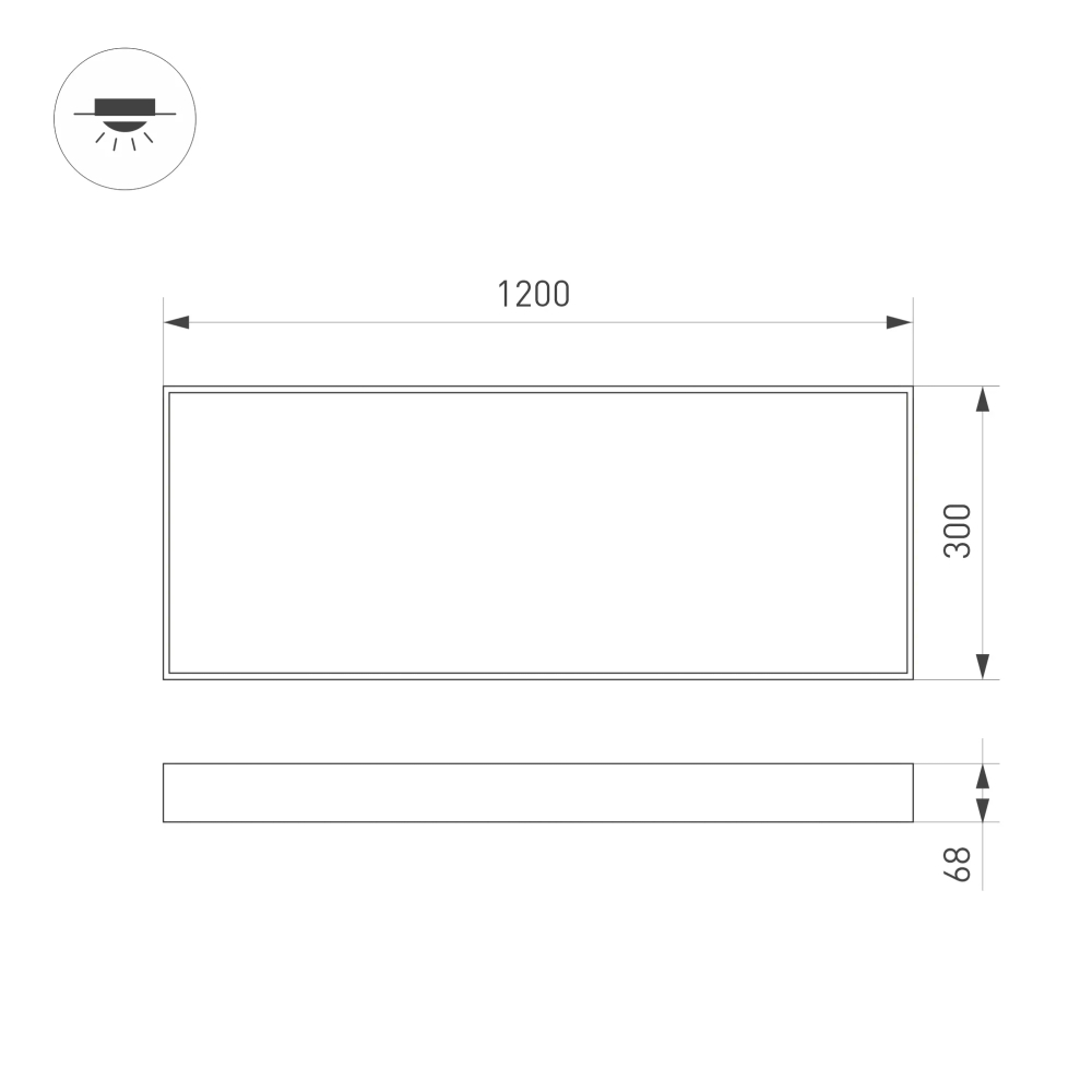 Светильник IM-EMERGENCY-1.5H-S300x1200-45W White6000 (WH, 120 deg, 230V) (Arlight, IP40 Металл, 2 года) 034937