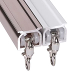 Тихий алюминиевый карниз для штор с бегунками, потолочный/настенный