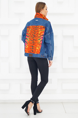 LIGVIANNI Джинсовая куртка Denim Jacket Leopard