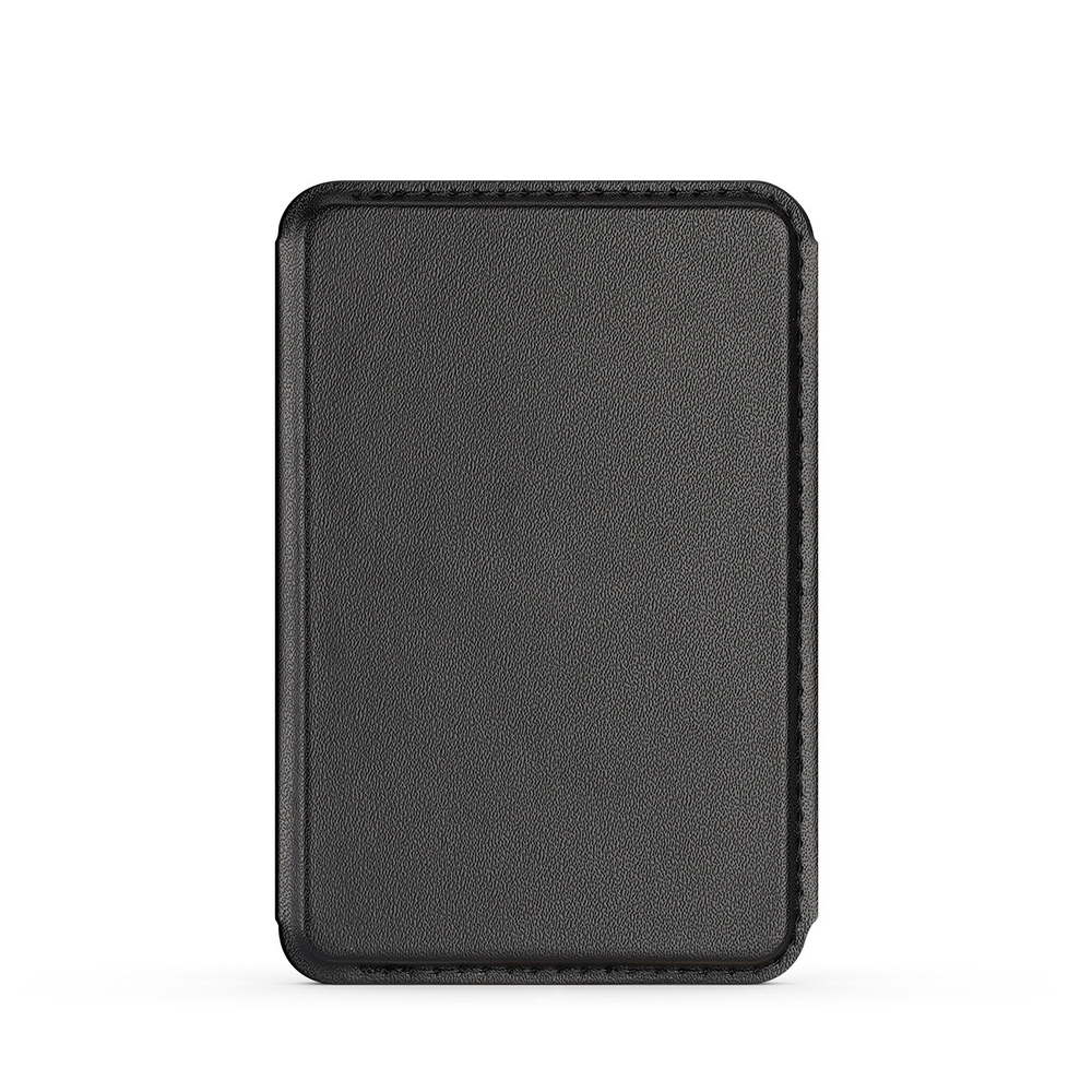 Магнитный держатель картхолдер с MagSafe черного цвета от Dux Ducis, серия Mawa Series Magnetic PU Leather