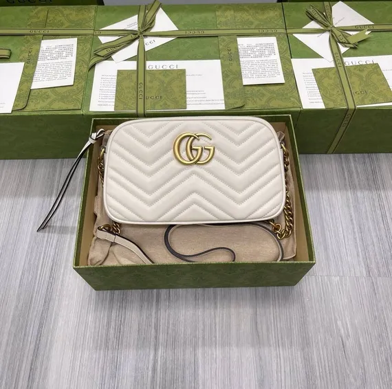 Мини-сумка Gucci GG Marmont, бежевый