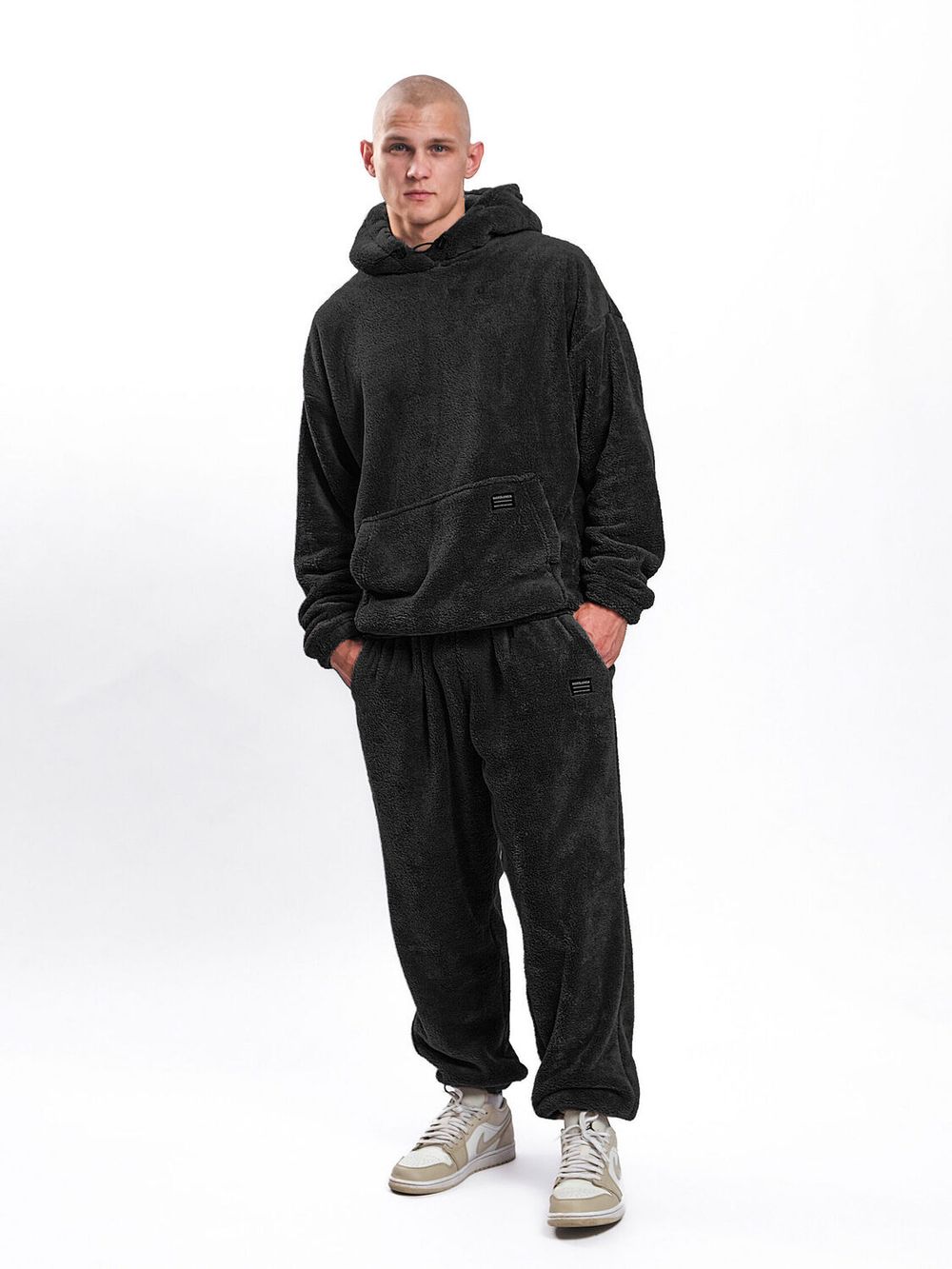 Худи Hardlunch плюшевый черный