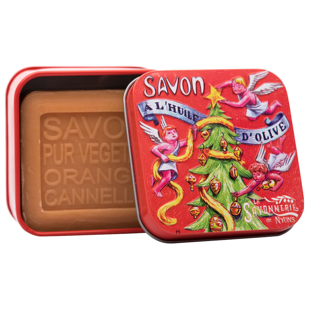 Мыло с апельсином и корицей в металлической коробке, 100г