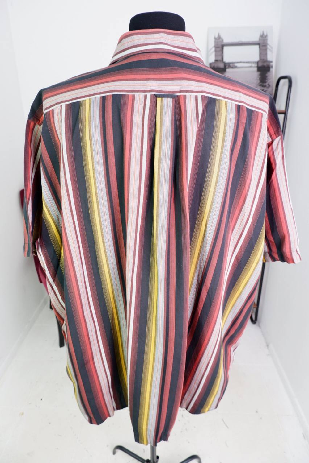 Рубашка Greystone в полоску, маркировка 6XL, визуально на 70 размер