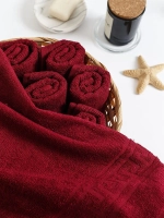 Полотенце махровое, г/к, 30х50, арт. ВТ 30-50Г, 380 гр/м2, цвет: 945-бордовый,