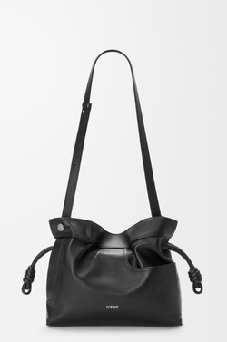 Loewe Сумка-клатч среднего размера Panta Flamenco из блестящей телячьей кожи, черный
