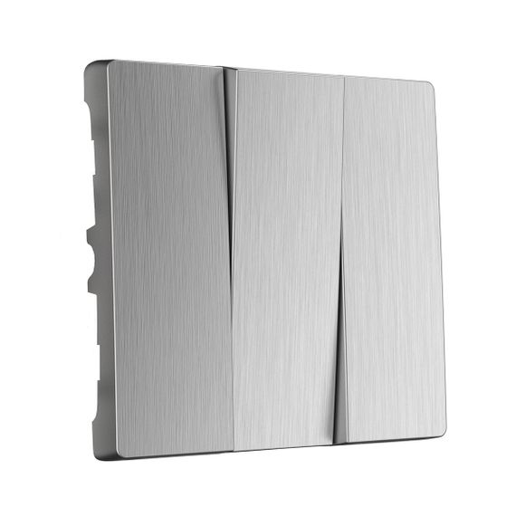 Набор клавиш Werkel для выключателя трехклавишного cеребряный рифленый W1139009 4690389159640