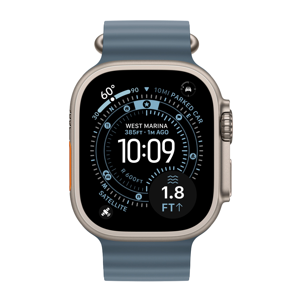 Умные часы Apple Watch Ultra 3 (2025) GPS + Cellular, 49mm, Natural Titanium Case with Anchor Blue Ocean Band