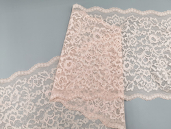 Эластичное кружево, 22,5см, серебристый пион, (Арт: EK-2736), м