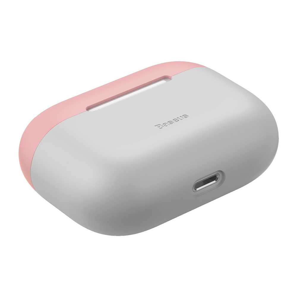 Чехол для Apple AirPods Pro Baseus Super Thin Silica Gel Case - Pink+Grey
