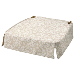 IKEA DVÄRGDUNÖRT  (ИКЕА ДВÄРГДУНÖРТ)  -  Подушка для стула, бежевый/белый, 42/35x42x4 см