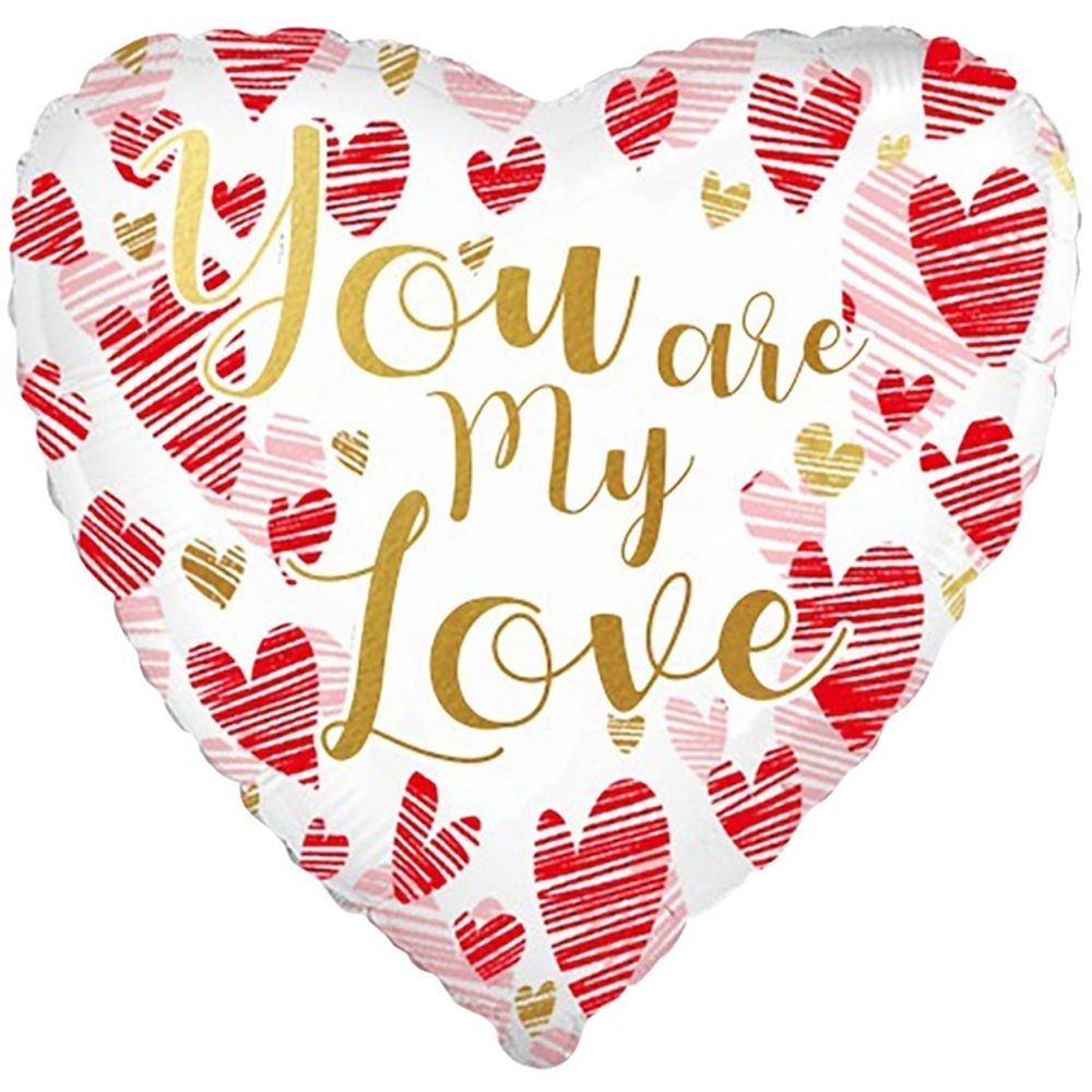 Шар Сердце 18&amp;quot; YOU ARE MY LOVE Сердца