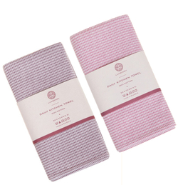 Набор кухонных полотенец 4шт 50х70 Luxberry Daily Kitchen Towel бордовый/розовый