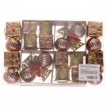 Набор украшений «Зимнее волшебство» 24*16*4 см (24 предмета), Золото/шампань