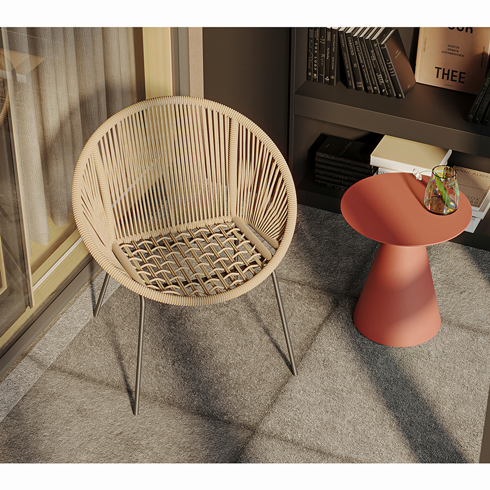 Столик кофейный marius, D50 см, красный