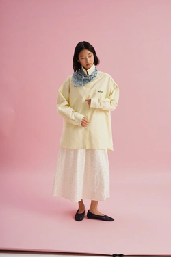 Рубашка оверсайз с вышивкой, butter