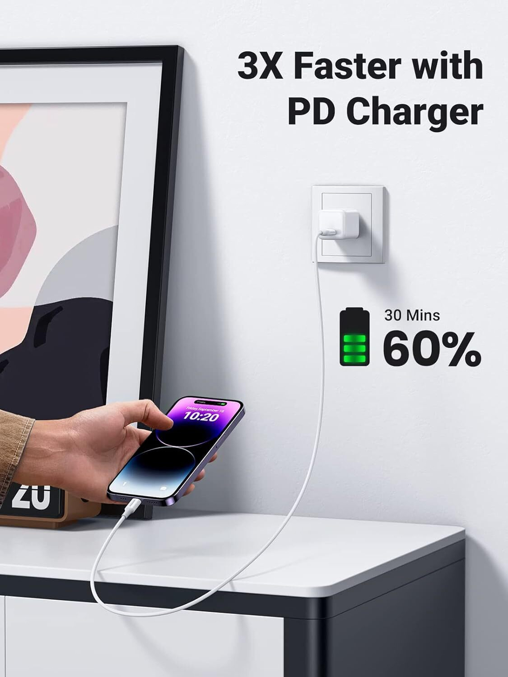 Кабель USB C- Lightning 8-pin, 2m UGREEN 60749