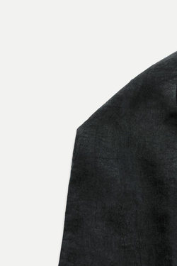 ZARA ТОП НА ЗАПÁХЕ С ГОРЛОВИНОЙ ХАЛТЕР — ZW COLLECTION, СЕРЫЙ С МЕЛАНЖЕВЫМ ЭФФЕКТОМ