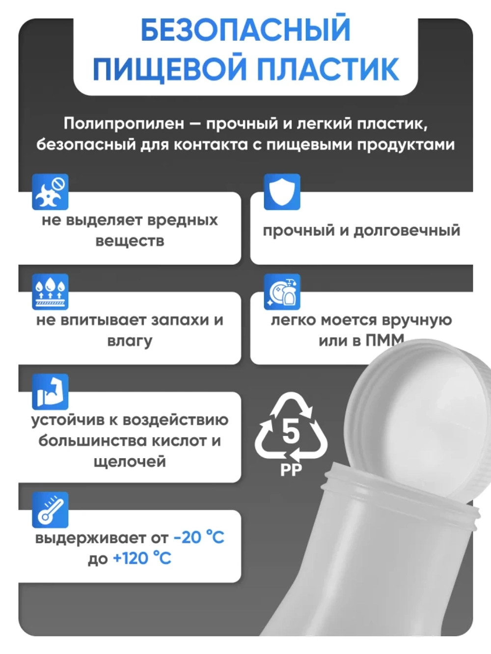 Колба коническая 100 мл, п/п, с крышкой, Лаборио