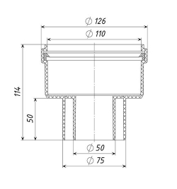 Переходник канализационный 110 на 50