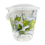 Ведро пластиковое с крышкой 14 л Декор "ЛИМОН"