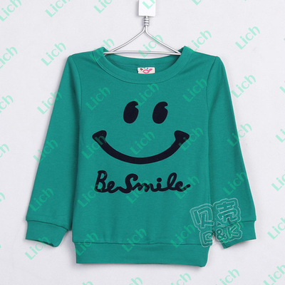 Толстовка детская с принтом смайлика и надписью