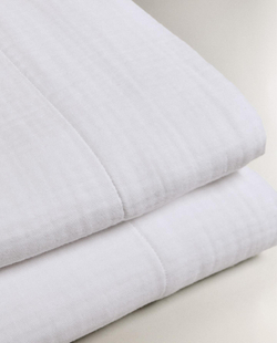 Zara Home - Простыня из шифона, белый, 290x280 см