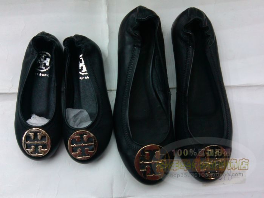 Балетки детские на резинке с пряжкой-логотипом