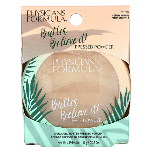 Physicians Formula, Butter Believe It !, прессованный порошок из масла мурумуру, 1711937 натуральный крем, 11 г (0,38 унции)