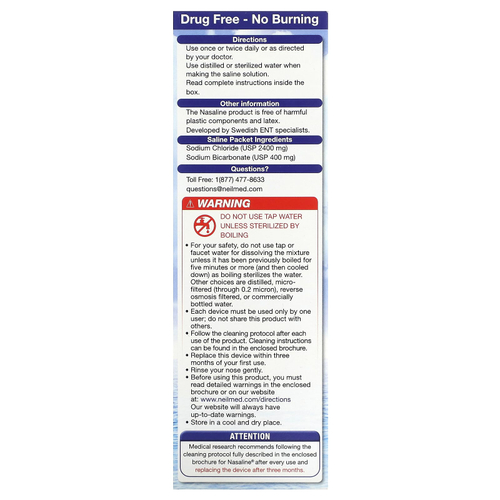 Squip, Nasaline, система промывания носа, набор из 54 предметов