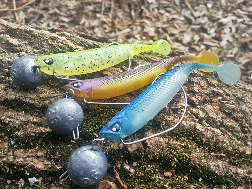 Виброхвост LJ 3D Series Makora Shad Tail 3.0in (7,6 см), цвет 001, 7 шт/уп