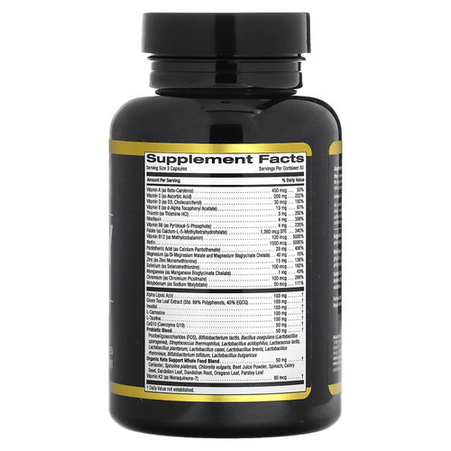 California Gold Nutrition, ежедневные мультивитамины для кетодиеты с зелёным чаем, биотином, фолатом и витамином A, 90 растительных капсул