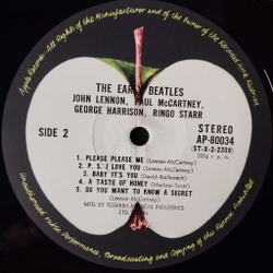 Винтажная виниловая пластинка LP The Beatles The Early Beatles (Japan 1974) (No Obi) Twist And Shout
