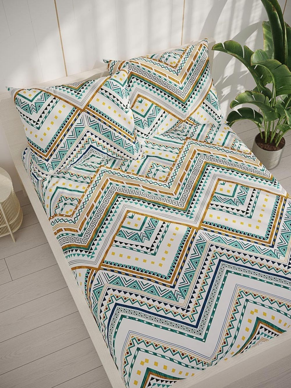 Простынь перкаль Сказка "Зигзаг" 240x215 см