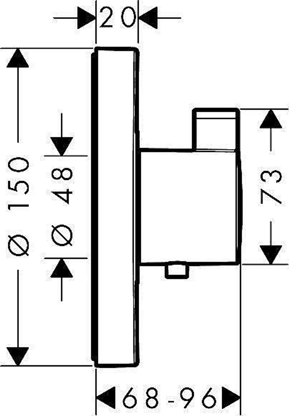 Термостат для душа Hansgrohe ShowerSelect S Highflow 15741000