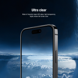 Стекло на экран и защитные линзы на камеру от Nillkin для iPhone 14 Pro Max, (комплект 2 в 1) серия 2-in-1 HD Full Screen Tempered Glass Screen Protector