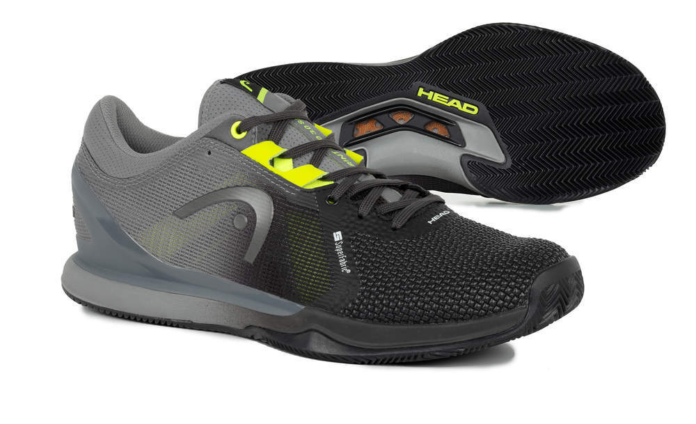 Мужские кроссовки теннисные Head Sprint Pro 3.0 SF Clay Men - black/yellow