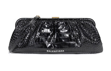 Balenciaga Leather Shoulder Bag, Clutch Regular Women"s Black