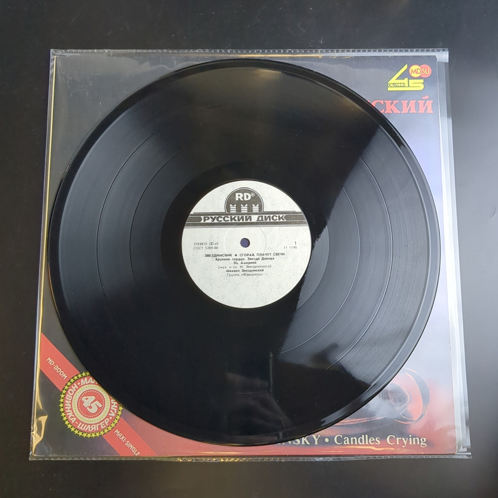 LP Михаил Звездинский - Сгорая плачут свечи. Виниловая пластинка 12 дюймов. Метадиджитал 1991 год.
