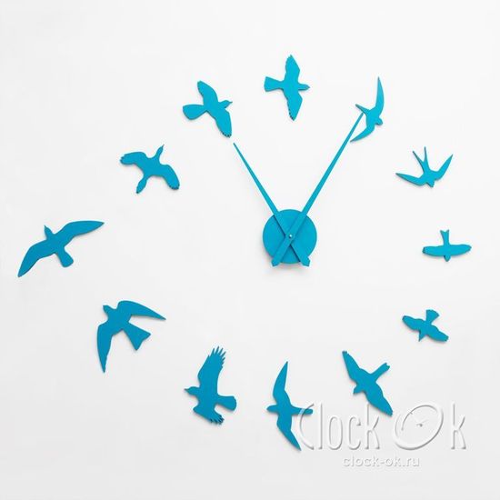 Настенные 3D часы "Птицы"