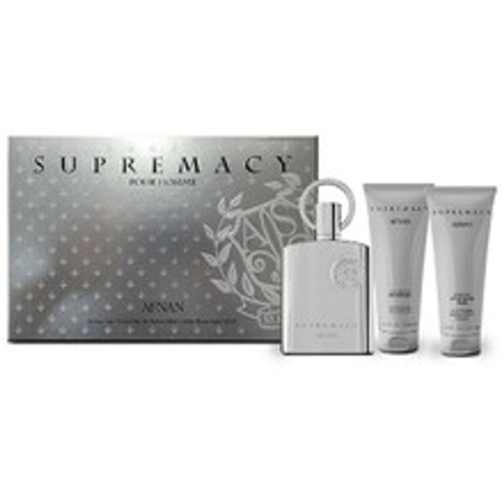 Afnan Supremacy Silver Gift set EDP 100 ml, shower gel 100 ml and aftershave balm 100 ml 100ml