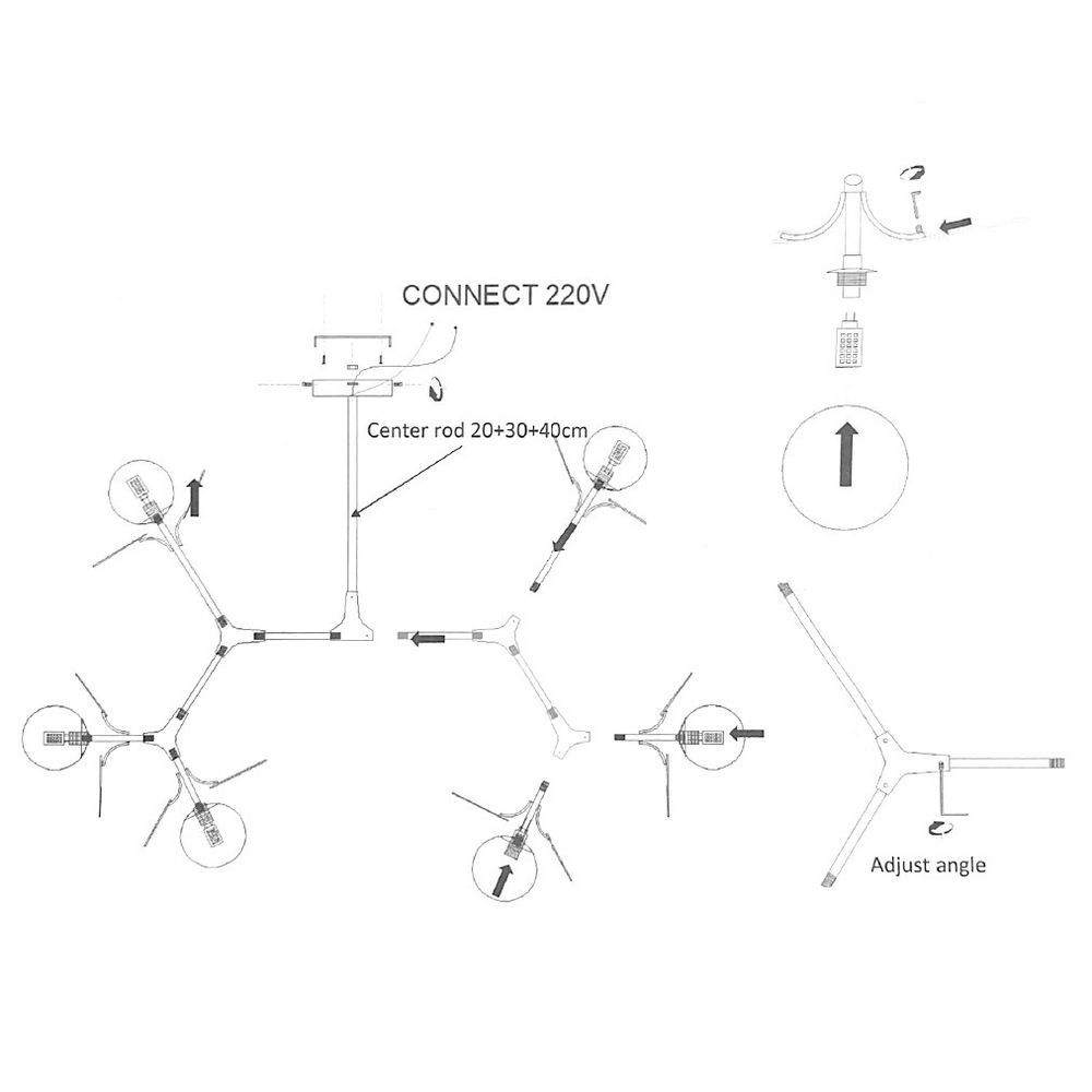 Люстра На Штанге Light Of Matisse M L95 Multicolored By Imperiumloft