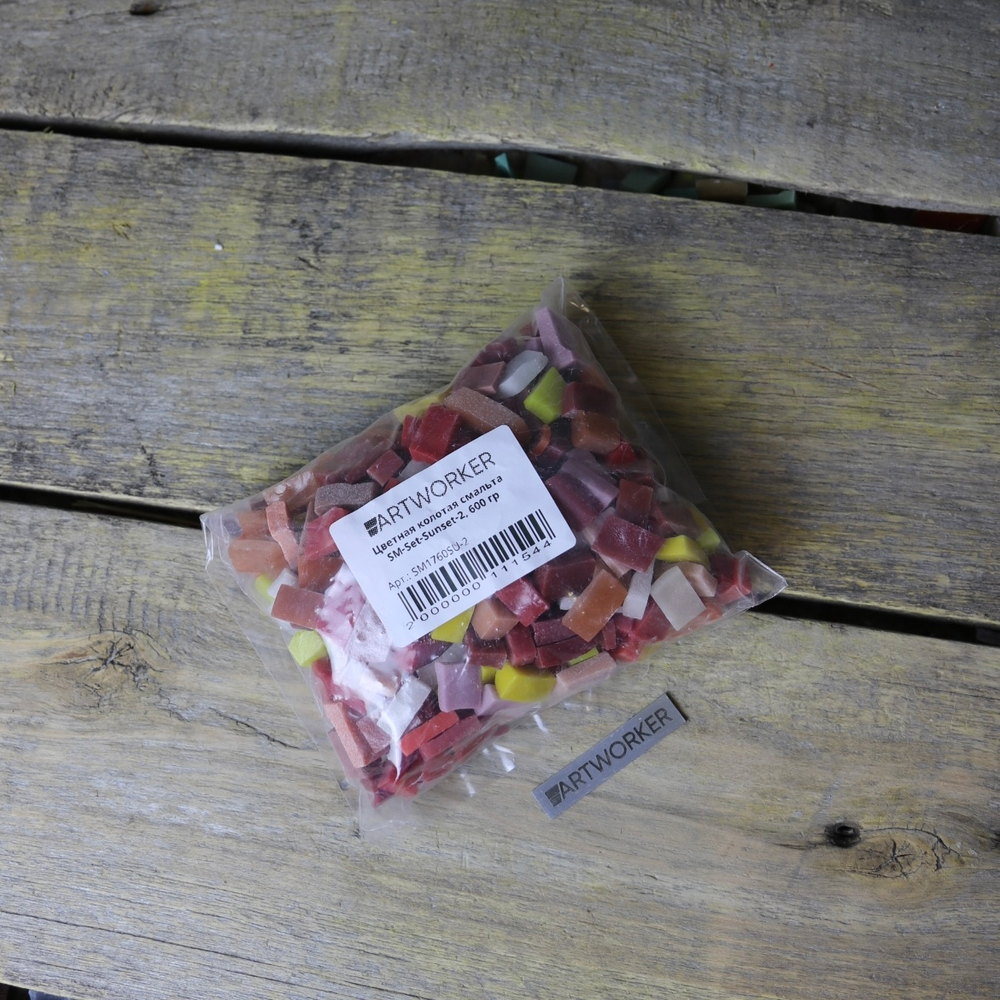 Цветная колотая смальта светлых оттенков