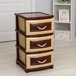 Комод 3-х секционный "Дельфин" темно-коричневый/бежевый