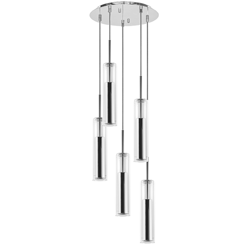 756054 Люстра CILINO 5х40W GU10 ХРОМ