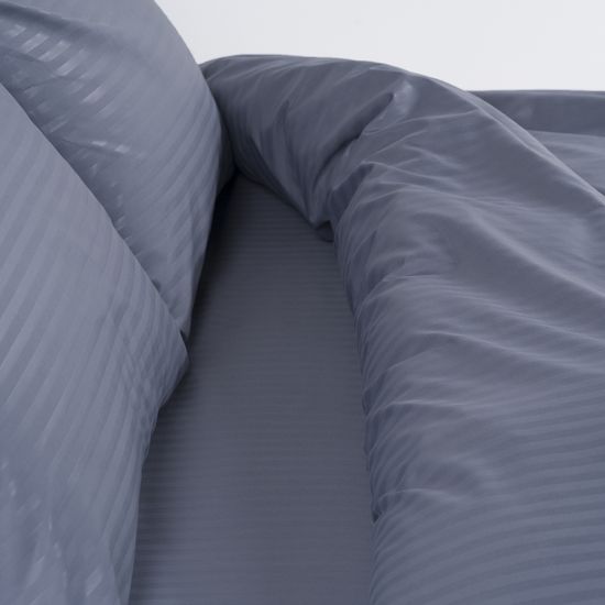 Простыня на резинке Greys, 120x200х30, страйп полисатин HOMY