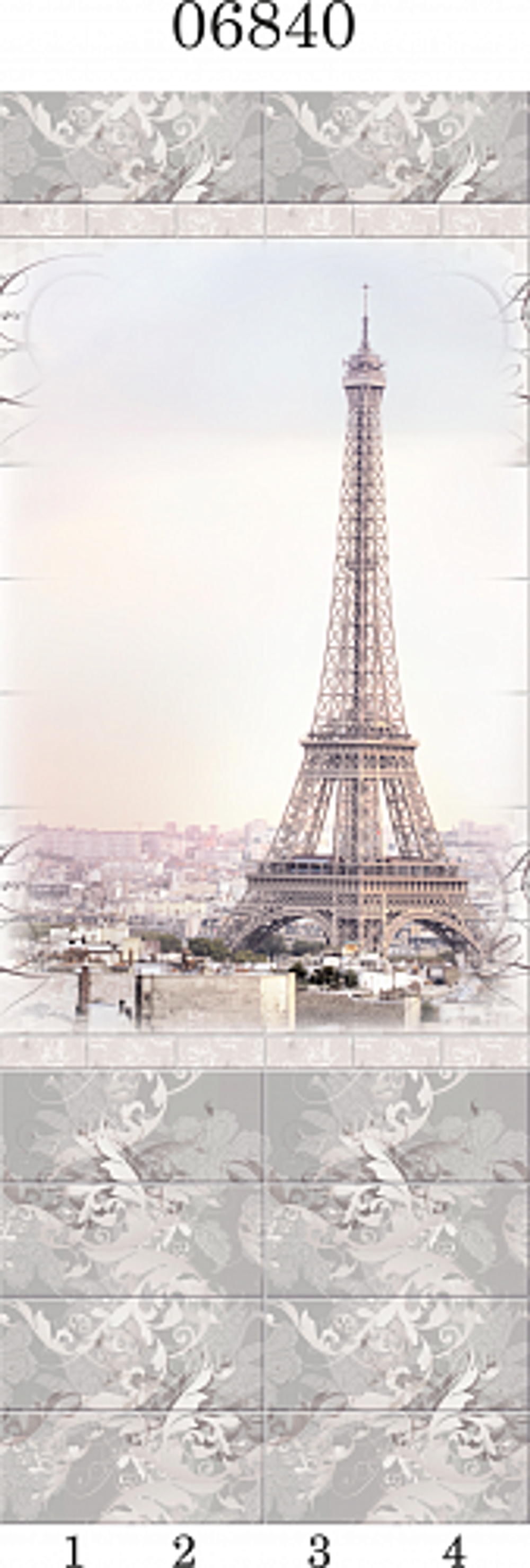 Панель ПВХ фотопечать 3D Panda Романтика 2700х250 мм