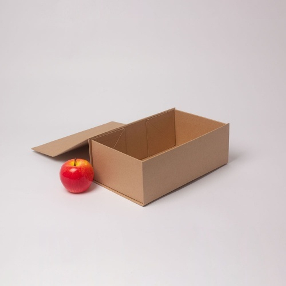 Коробка самосборная на магнитах 30х10х18, коричневый, крафт